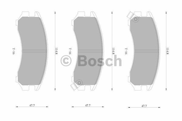 Bosch 0 986 AB9 026 Brake Pad Set, disc brake 0986AB9026