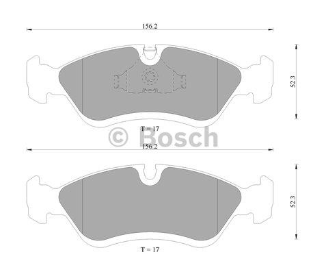 Bosch 0 986 AB9 202 Brake Pad Set, disc brake 0986AB9202