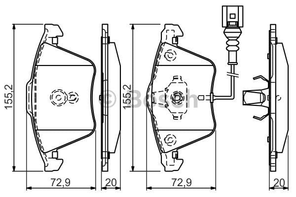 Bosch Brake pad set – price 287 PLN