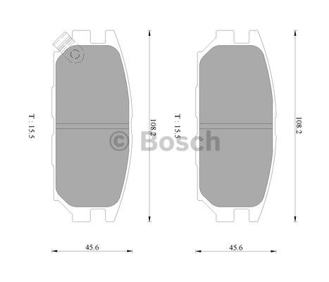 Bosch 0 986 AB9 226 Brake Pad Set, disc brake 0986AB9226