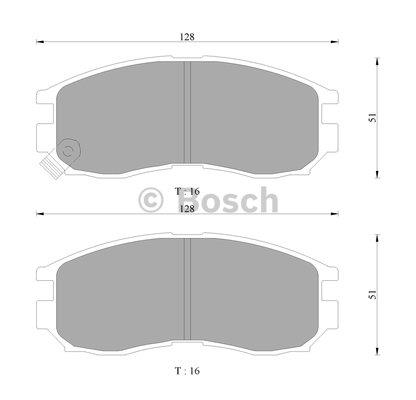 Bosch 0 986 AB9 058 Brake Pad Set, disc brake 0986AB9058