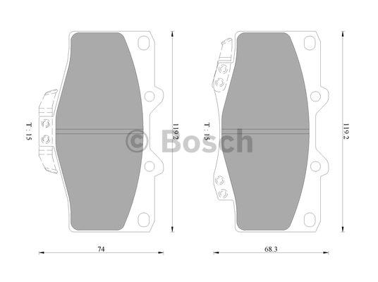 Bosch 0 986 AB9 154 Brake Pad Set, disc brake 0986AB9154
