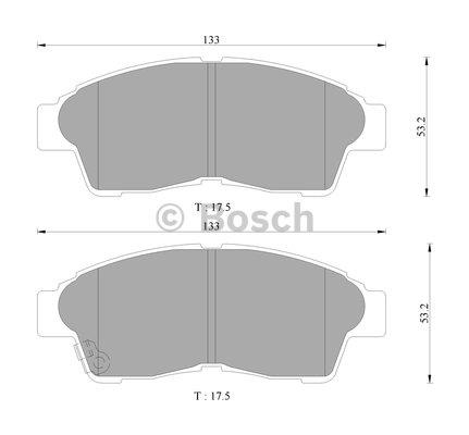 Bosch 0 986 AB9 063 Brake Pad Set, disc brake 0986AB9063