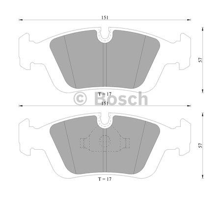 Bosch 0 986 AB4 727 Brake Pad Set, disc brake 0986AB4727