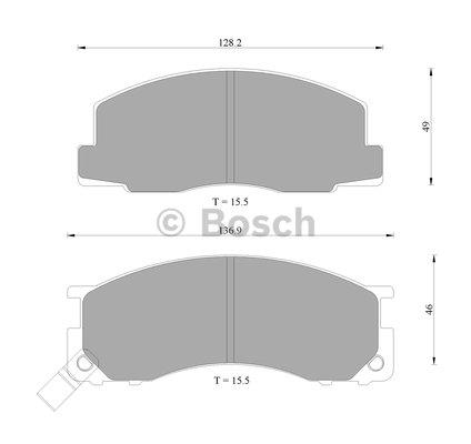 Bosch 0 986 AB9 199 Brake Pad Set, disc brake 0986AB9199