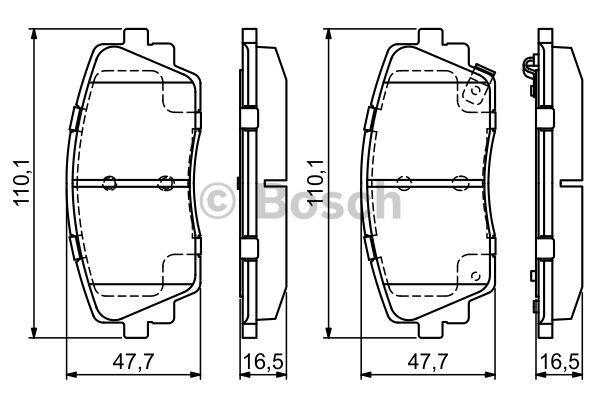 Bosch Brake pad set – price 164 PLN