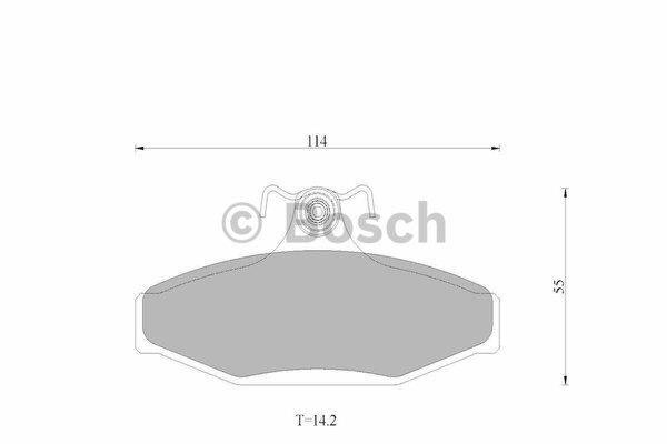 Bosch 0 986 AB9 016 Brake Pad Set, disc brake 0986AB9016