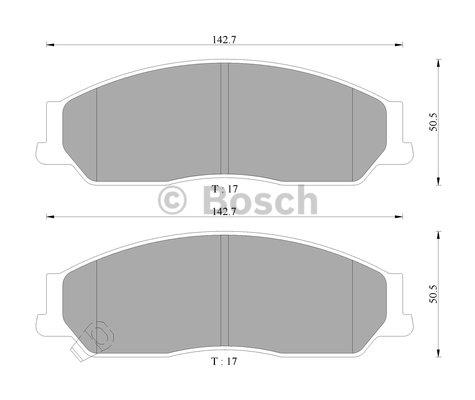 Bosch 0 986 AB9 094 Brake Pad Set, disc brake 0986AB9094