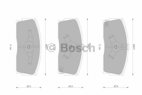Bosch 0 986 AB9 028 Brake Pad Set, disc brake 0986AB9028