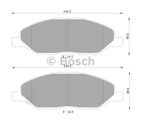 Bosch 0 986 AB9 147 Brake Pad Set, disc brake 0986AB9147