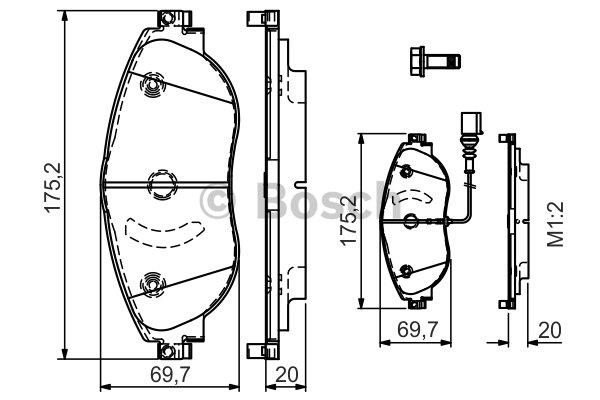 Bosch 0 986 TB3 175 Brake Pad Set, disc brake 0986TB3175