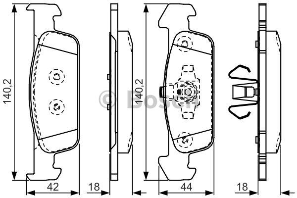 Bosch 0 986 TB3 209 Brake Pad Set, disc brake 0986TB3209