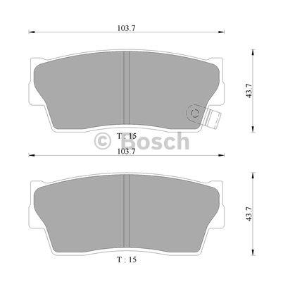 Bosch 0 986 AB9 136 Brake Pad Set, disc brake 0986AB9136