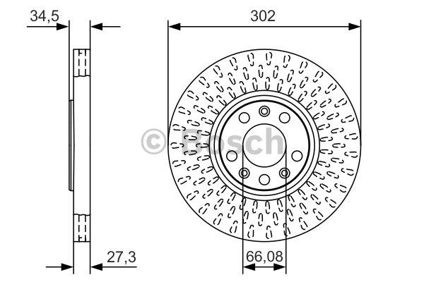 Bosch Brake disc – price 241 PLN