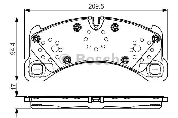 Bosch 0 986 TB3 217 Brake Pad Set, disc brake 0986TB3217