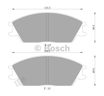 Bosch 0 986 AB9 059 Brake Pad Set, disc brake 0986AB9059