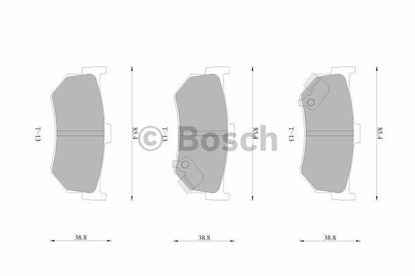 Bosch 0 986 AB9 254 Brake Pad Set, disc brake 0986AB9254