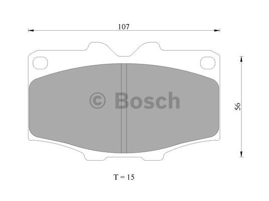 Bosch 0 986 AB9 175 Brake Pad Set, disc brake 0986AB9175