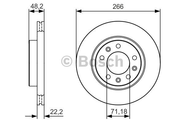 Bosch Front vented brake disc – price 187 PLN