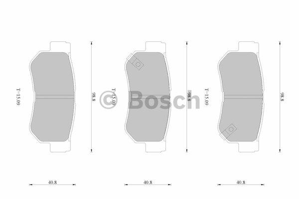 Bosch 0 986 AB1 719 Brake Pad Set, disc brake 0986AB1719