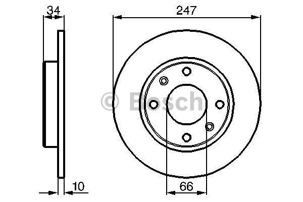 Bosch Brake disc – price 86 PLN