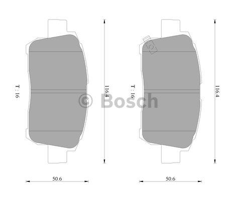 Bosch 0 986 AB9 086 Brake Pad Set, disc brake 0986AB9086