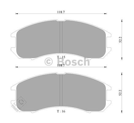 Bosch 0 986 AB9 024 Brake Pad Set, disc brake 0986AB9024