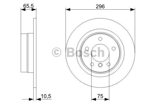 Bosch Rear solid brake disc – price 154 PLN