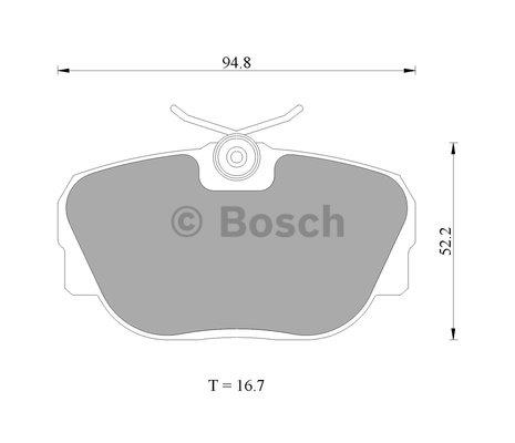 Bosch 0 986 AB4 428 Brake Pad Set, disc brake 0986AB4428