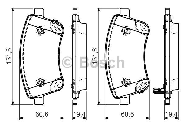 Bosch Brake pad set – price 211 PLN