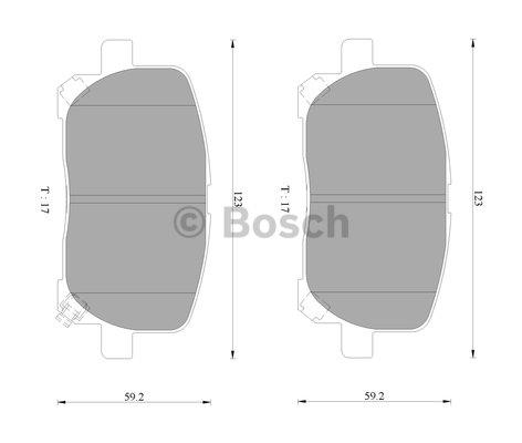 Bosch 0 986 AB9 352 Brake Pad Set, disc brake 0986AB9352