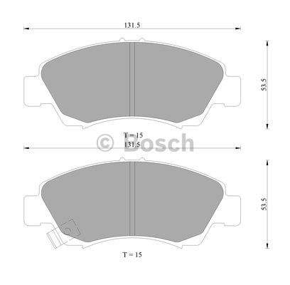 Bosch 0 986 AB9 113 Brake Pad Set, disc brake 0986AB9113