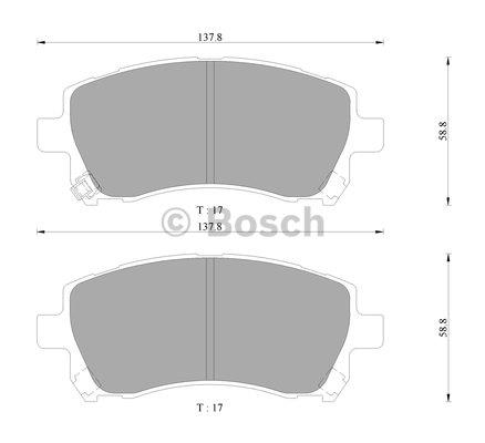 Bosch 0 986 AB9 134 Brake Pad Set, disc brake 0986AB9134
