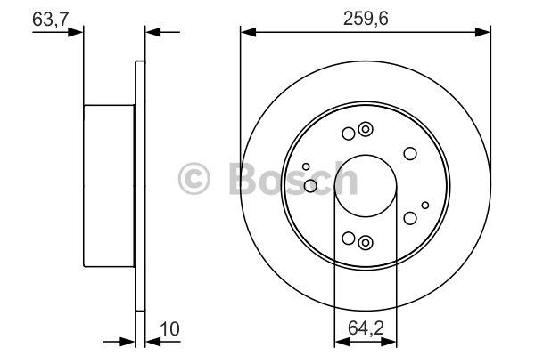 Brake disc Bosch 0 986 479 V39
