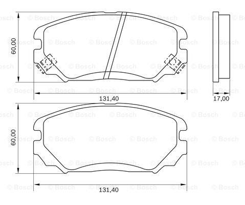 Bosch Brake Pad Set, disc brake – price