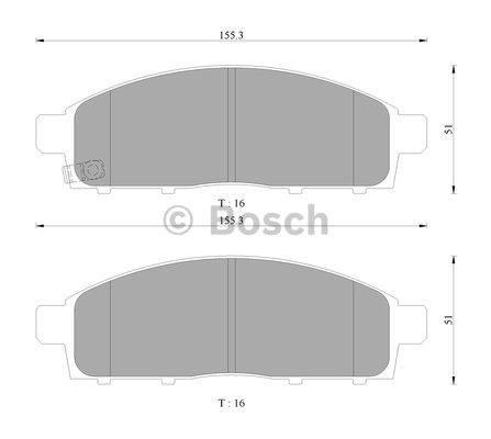Bosch 0 986 AB9 346 Brake Pad Set, disc brake 0986AB9346
