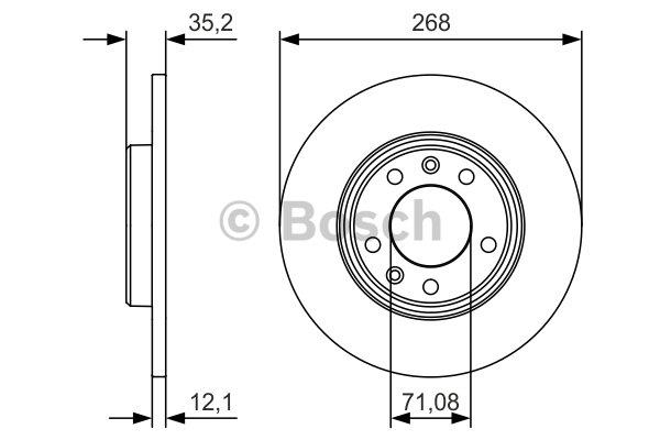Bosch Rear solid brake disc – price 139 PLN