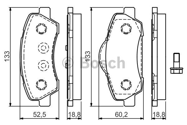 Bosch 0 986 TB3 158 Brake Pad Set, disc brake 0986TB3158