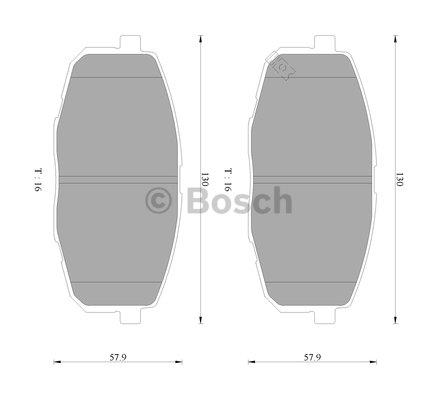 Bosch 0 986 AB9 141 Brake Pad Set, disc brake 0986AB9141