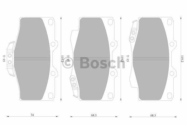 Bosch 0 986 AB4 395 Brake Pad Set, disc brake 0986AB4395