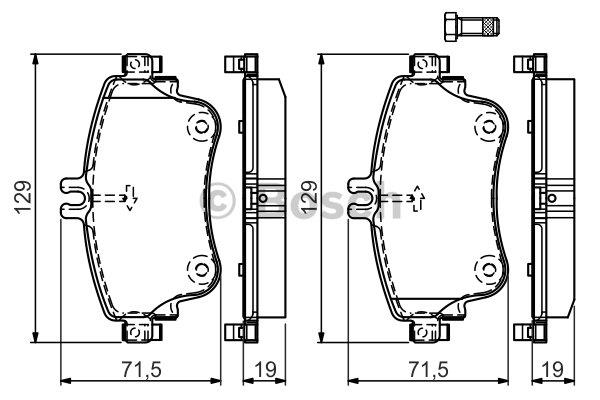 Bosch Brake pad set – price 157 PLN