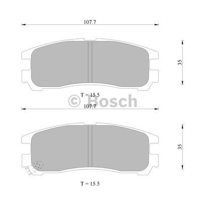 Bosch 0 986 AB9 210 Brake Pad Set, disc brake 0986AB9210