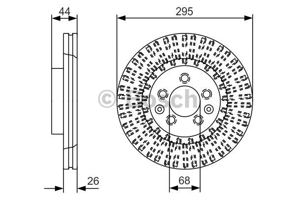 Bosch Front vented brake disc – price 199 PLN