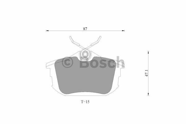 Bosch 0 986 AB9 349 Brake Pad Set, disc brake 0986AB9349