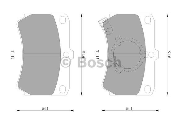 Bosch 0 986 AB9 006 Brake Pad Set, disc brake 0986AB9006
