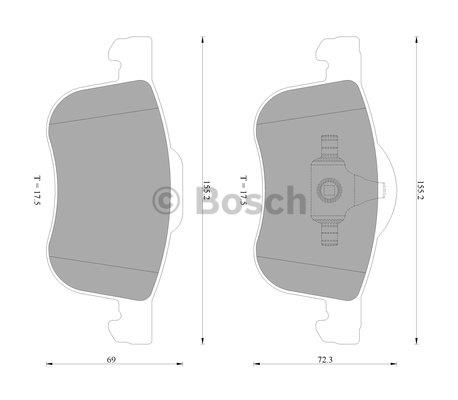 Bosch 0 986 AB4 563 Brake Pad Set, disc brake 0986AB4563