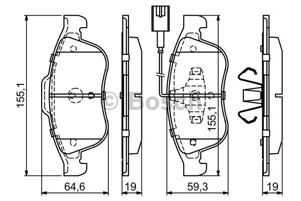 Bosch Brake pad set – price 200 PLN