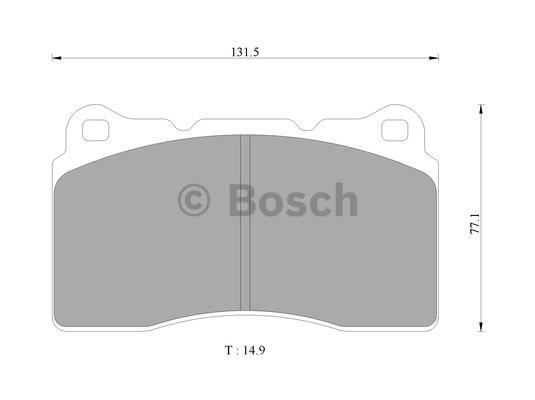 Bosch 0 986 AB9 292 Brake Pad Set, disc brake 0986AB9292