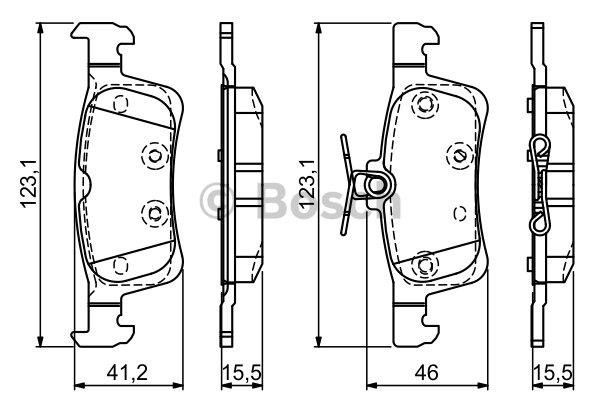 Bosch Brake pad set – price 130 PLN