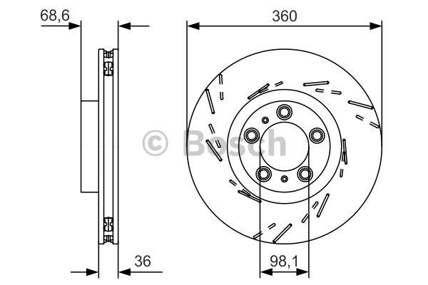 Bosch Brake disc – price 538 PLN
